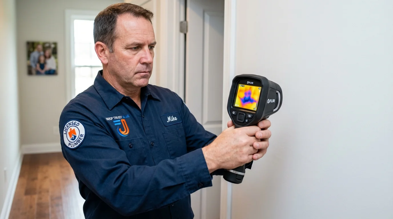 Thermal imaging leak detection by Johns Plumbing LLC in Charenton